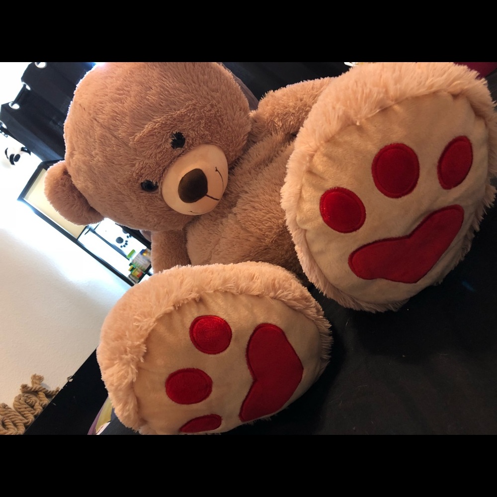 Huge fluffy teddy bear